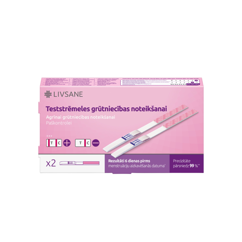 LIVSANE Early grūtniecības tests, 2 gab.
