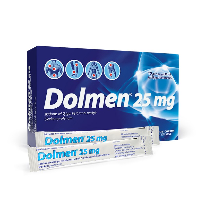 Dolmen 25 mg šķīdums iekšķīgai lietošanai paciņā