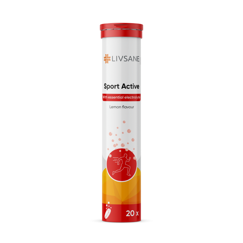 LIVSANE Sport Active šķīstošās tabletes, 20 gab.