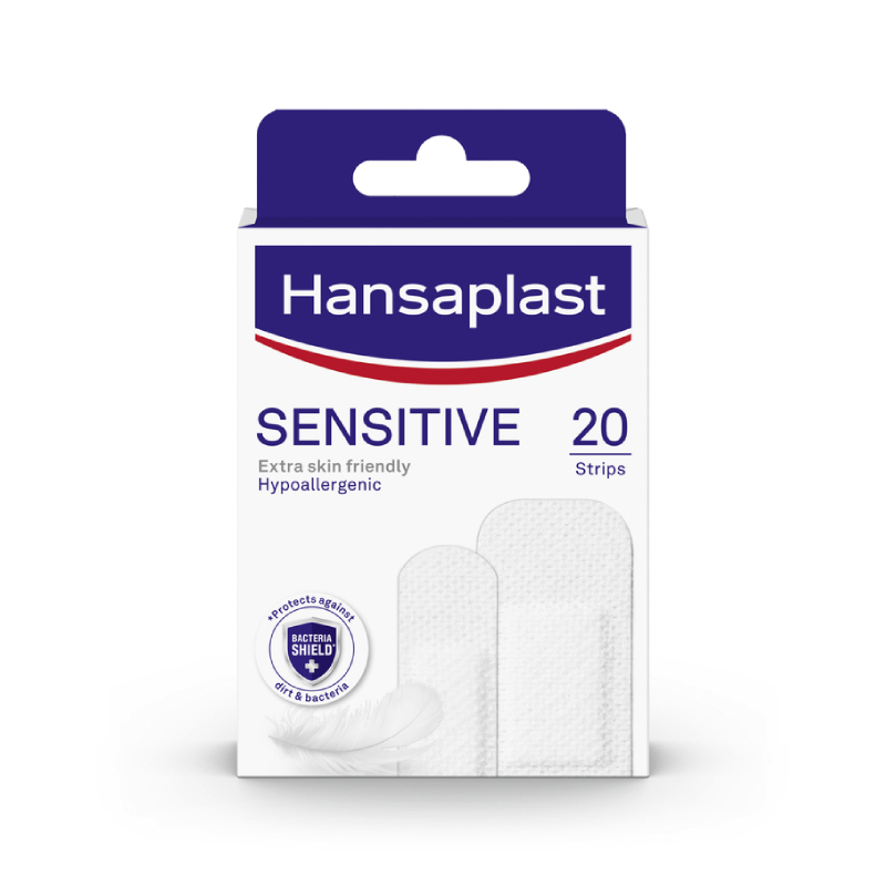 HANSAPLAST hipoalerģiski, elpojoši, nesāpīgi noņemami plāksteri SENSITIVE, 20 gab.