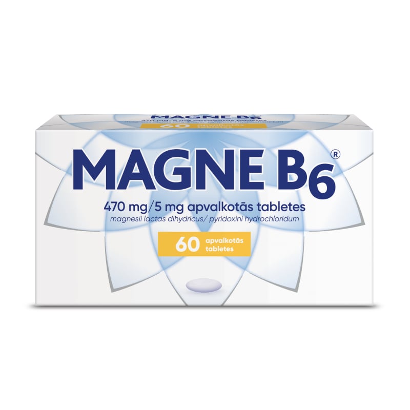 Magne B6 470mg/5 mg apvalkotās tabletes