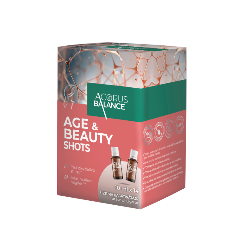 Acorus Balance AGE AND BEAUTY SHOTS ampulas, 14*10 ml