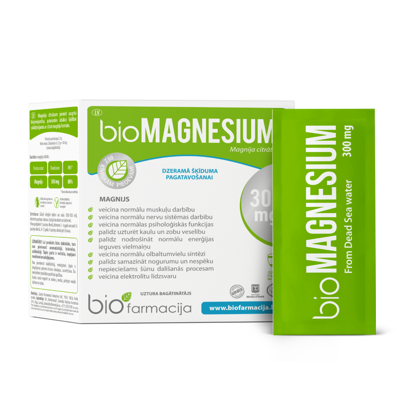 BIOFARMACIJA Bio Magnesium 300 mg pulveris, 28 gab.