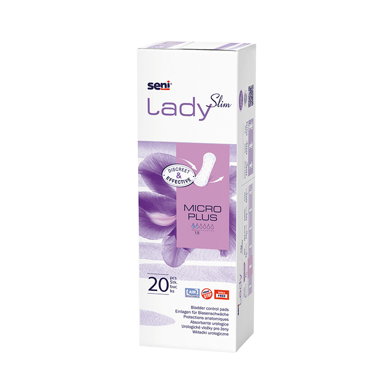 SENI Lady Slim Micro Plus uroloģiskie ieliktņi, 20 gab.