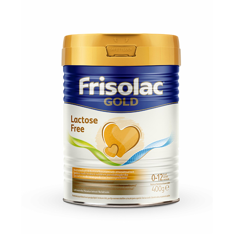 FRISOLAC GOLD LACTOSE FREE piena maisījums no dzimšanas, 400 g
