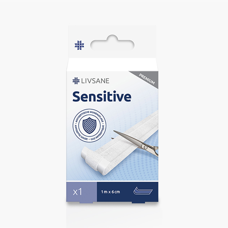 LIVSANE plāksteris Sensitive, 1 m x 6 cm