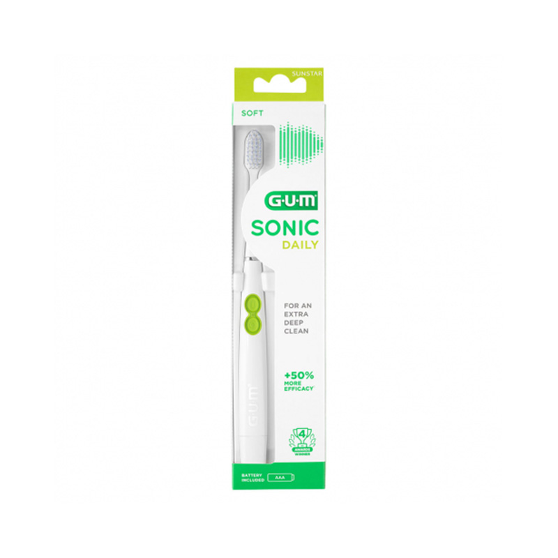 GUM elektriskā zobu birste SONIC DAILY WHITE, 1 gab.