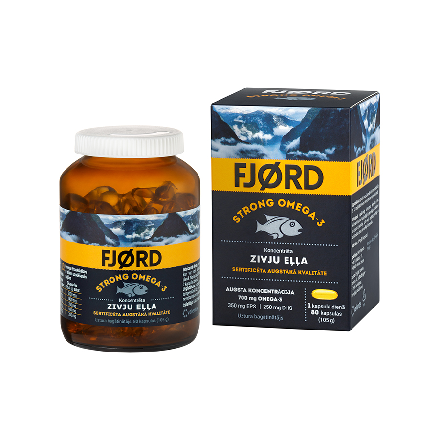 FJORD Strong OMEGA-3, 80 kapsulas