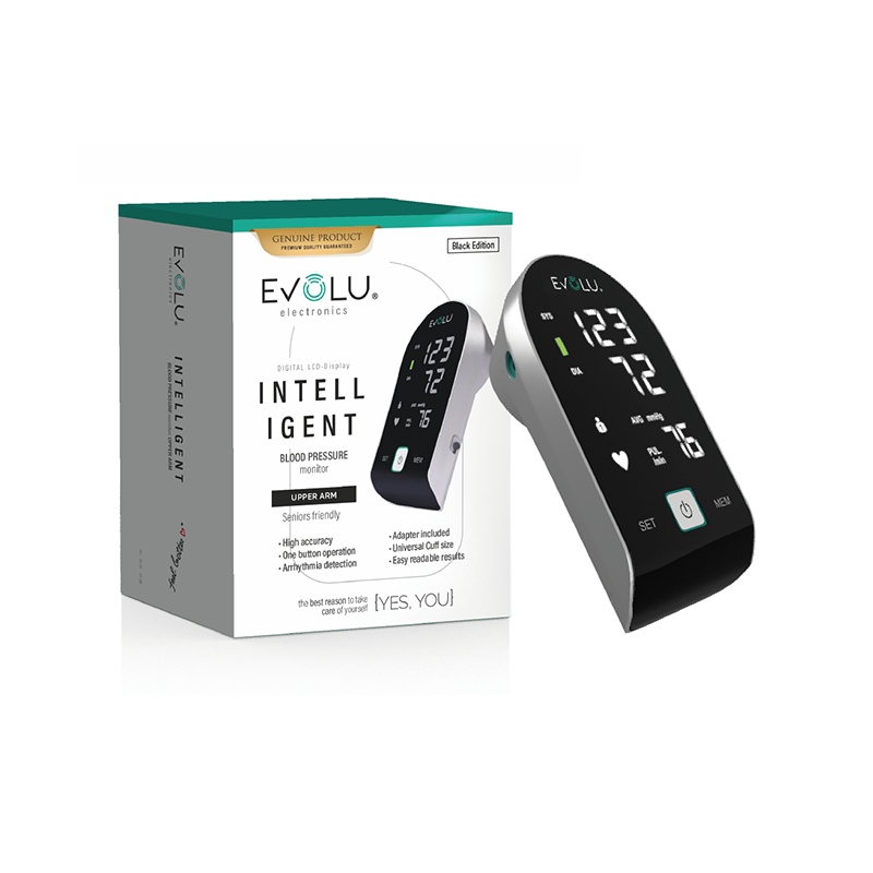 EVOLU Intelligent - asinsspiediena mērītājs (melns)