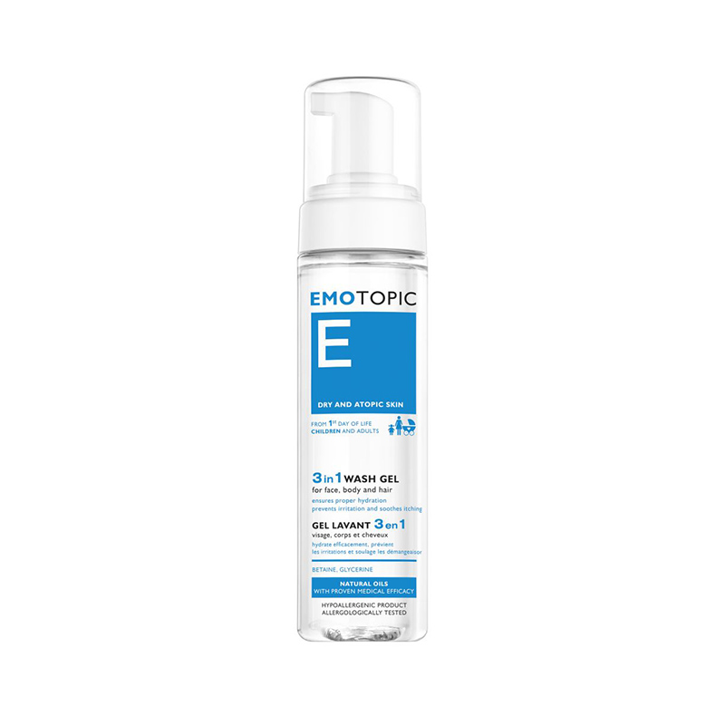 Pharmaceris e emotopic 3 vienā mazgāšanās želeja, 200 ml