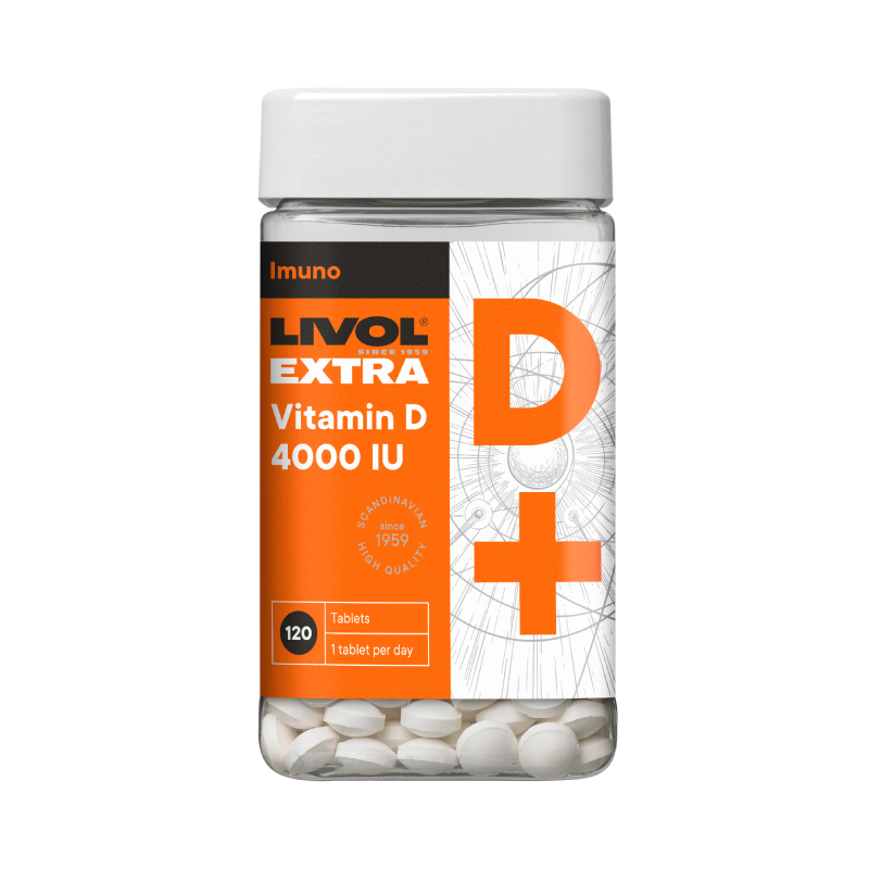 LIVOL EXTRA D vitamīns 4000 SV, 120 gab.