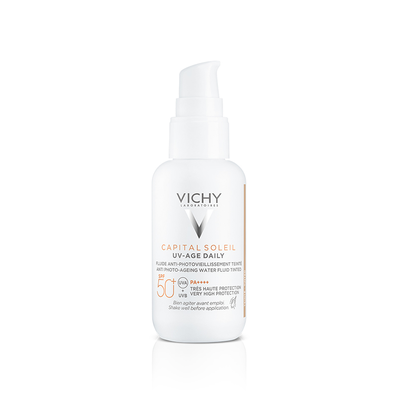 VICHY Capital Soleil SPF50+ sejas saules aizsargfluīds pret fotonovecošanos ar toni 40 ml