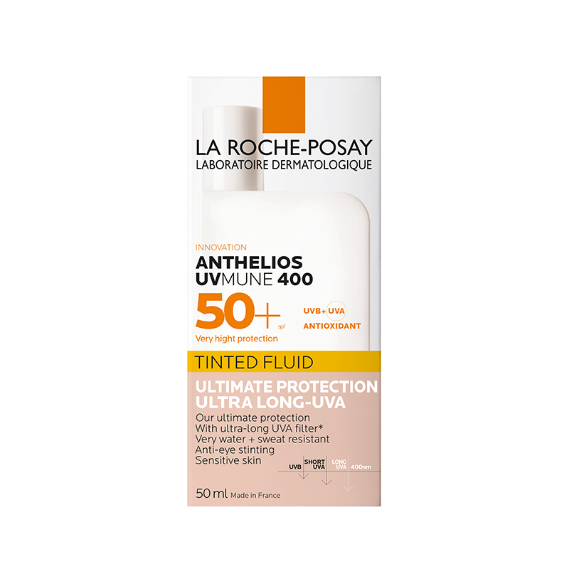 LA ROCHE-POSAY Anthelios UVmune 400 Tinted Fluid SPF50+ saules aizsarglīdzeklis, 50 ml
