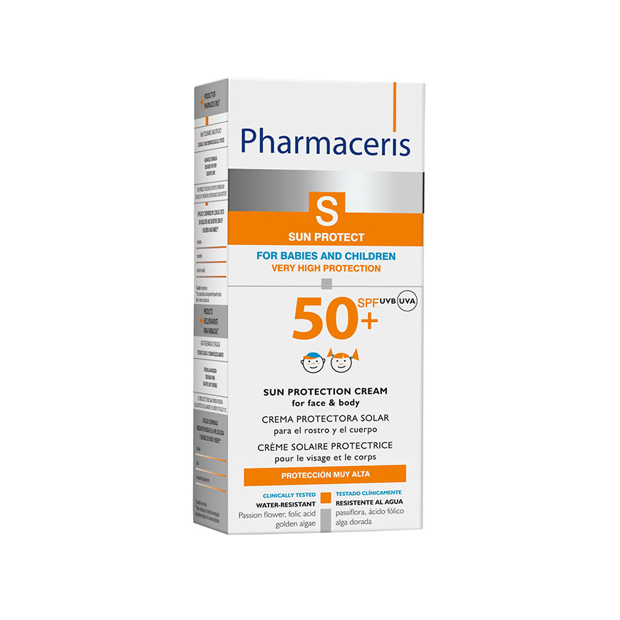 PHARMACERIS S KIDS krēms bērniem sejas un ķermeņa aizsardzībai pret sauli  SPF50+, 125 ml