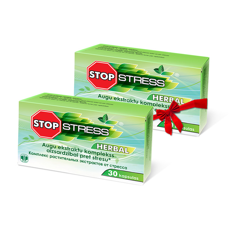 STOP STRESS Herbal kapsulas (1+1), 30 gab.
