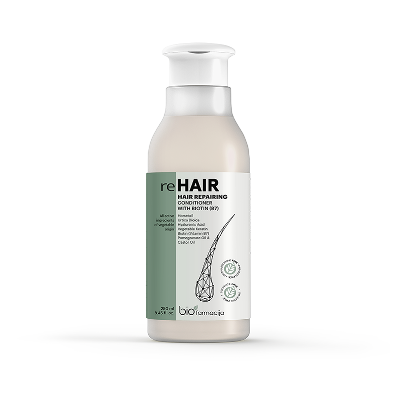 Biofarmacija reHAIR atjaunojošs kondicionieris ar biotīnu, 250 ml