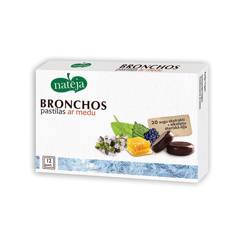 NATĒJA Bronchos ar medu, pastilas N12