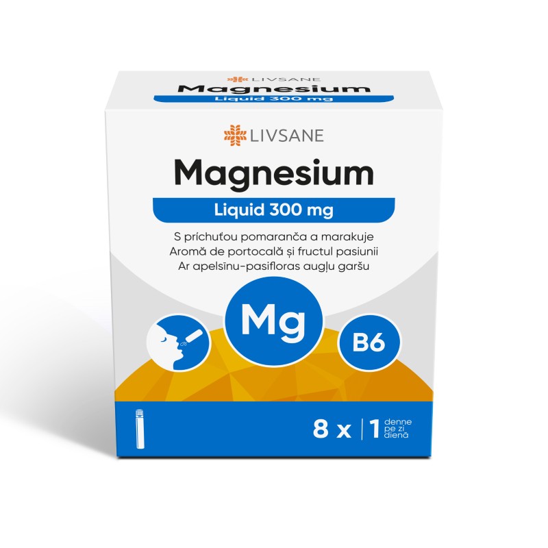 LIVSANE Magnesium 300 Liquid+B6 vit. ampulas