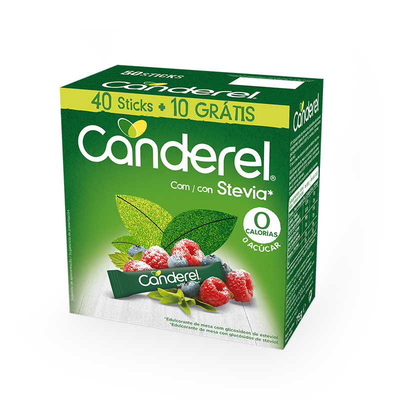 Canderel saldinātājs ar stēviju, 40+10 paciņas x 1,5 g