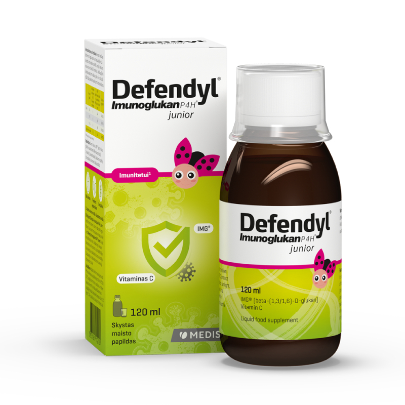Defendyl Imunoglukan P4H junior sīrups, 120 ml