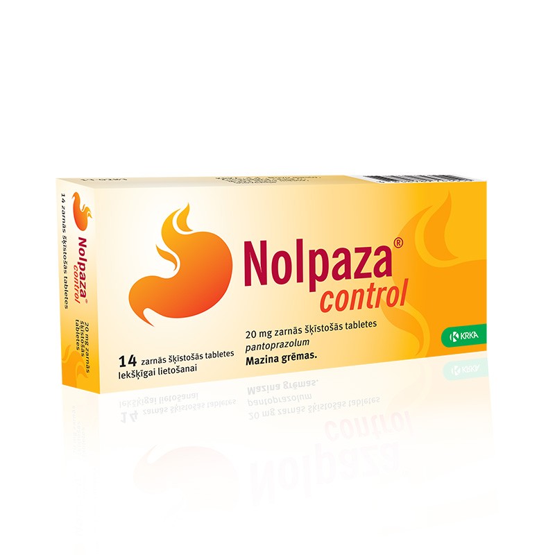 Nolpaza Control 20 mg zarnās šķīstošās tabletes
