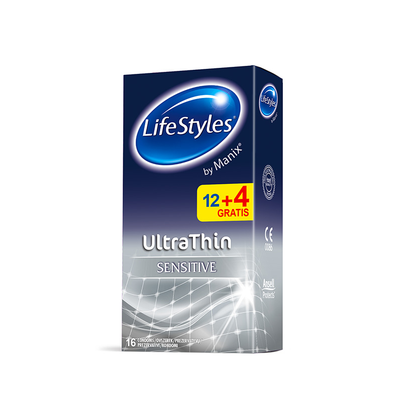 LIFESTYLES prezervatīvi BY MANIX, ULTRA THIN, 12 gab.