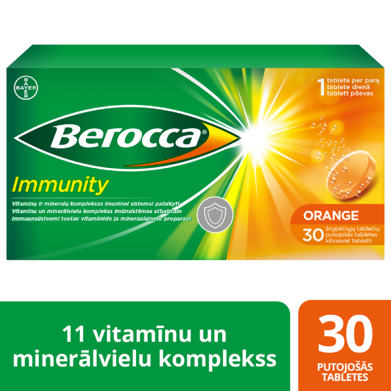Berocca Immunity, 30 putojošās tabletes