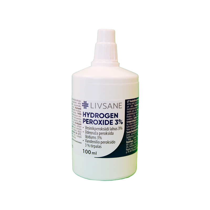 LIVSANE ūdeņraža peroksīds 3% šķīdums, 100 ml