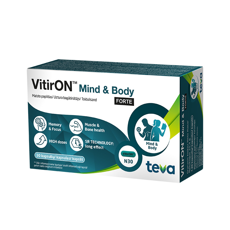VitirON Mind & Body FORTE, 30 kapsulas