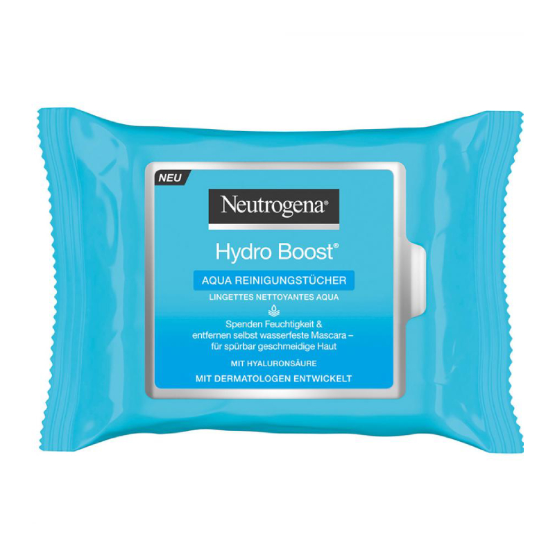 NEUTROGENA Hydro Boost Aqua mitrās salvetes, 25 gab.