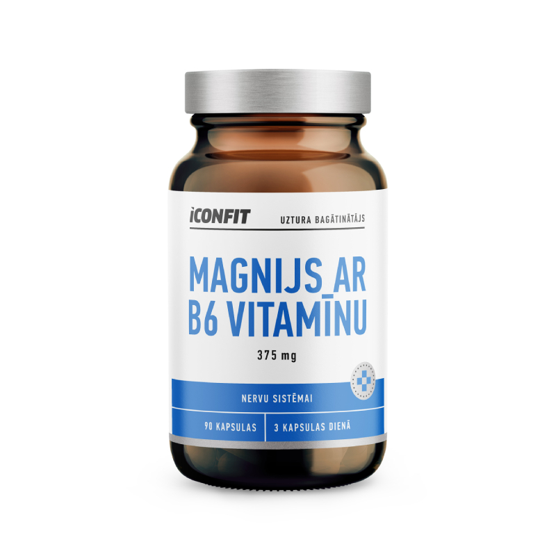 ICONFIT Magnesium B6 375mg kapsulas, 90 gab.
