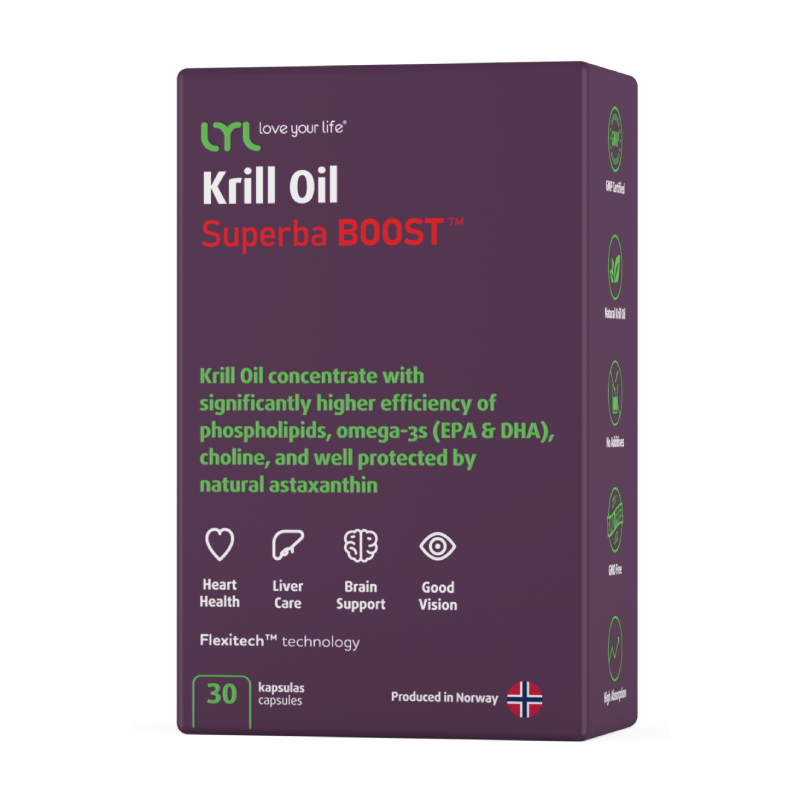 LYL Krill Oil Superba BOOST, 30 kapsulas