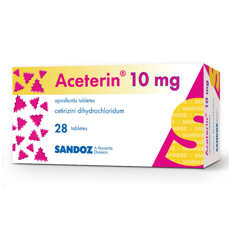 Aceterin 10 mg apvalkotās tabletes