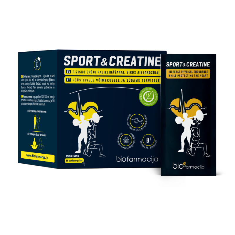 Biofarmacija SPORT & CREATINE pulveris, 28 paciņas