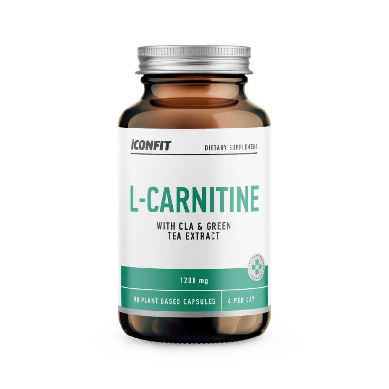 ICONFIT L-Carnitine with ClA & Green Tea Extract 1200 mg kapsulas, 90 gab.