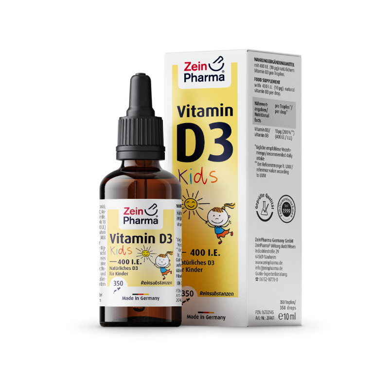 ZEINPHARMA Vitamin D3 Kids 400 SV šķidrums, 10 ml