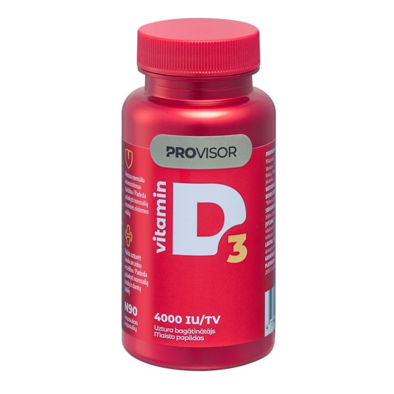 PROVISOR Vitamin D3 4000 kapsulas N90 BENU.LV e