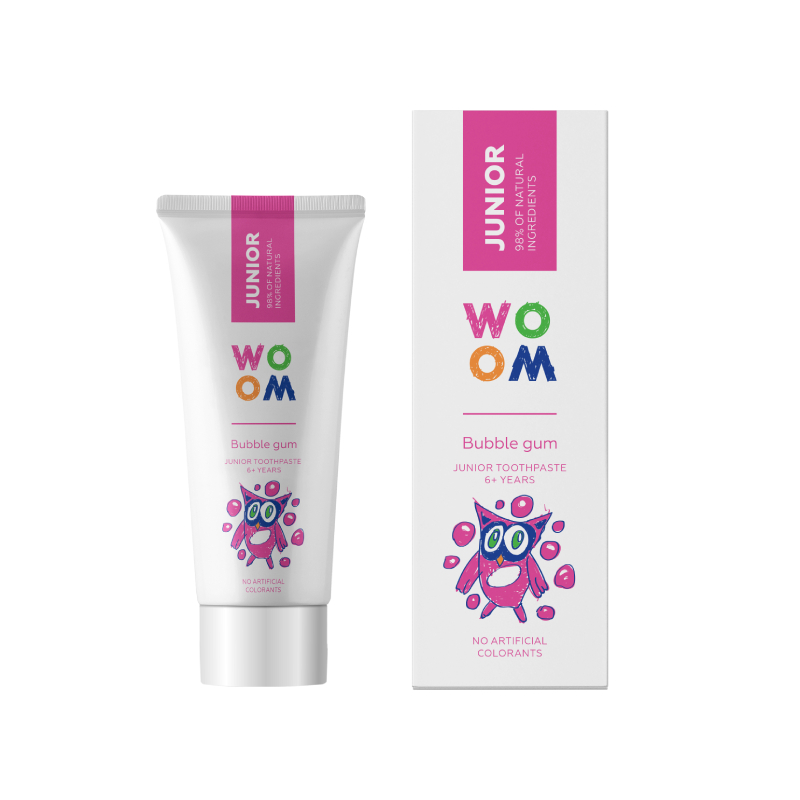 WOOM Junior Bubble Gum 6+ gadi zobu pasta, 50 ml