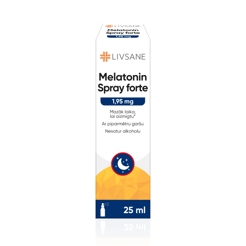 LIVSANE Melatonin Forte 1,95 mg izsmidzināms šķidrums, 25 ml