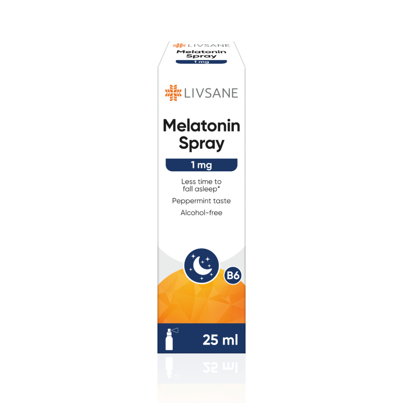 LIVSANE Melatonin Spray 1 mg izsmidzināms šķidrums, 25 ml