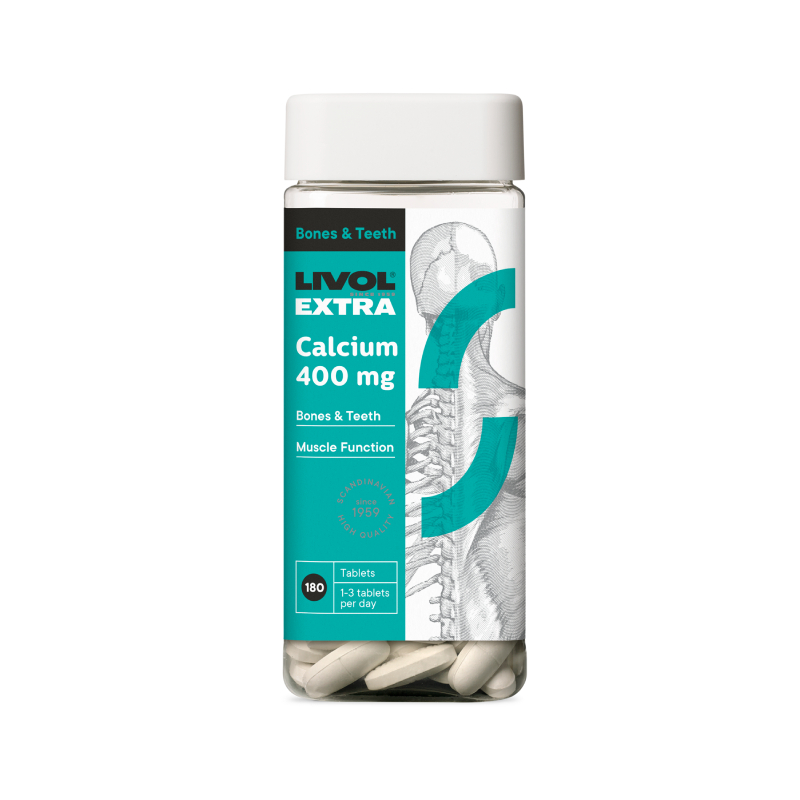 LIVOL EXTRA Calcium 400 mg, 180 gb.