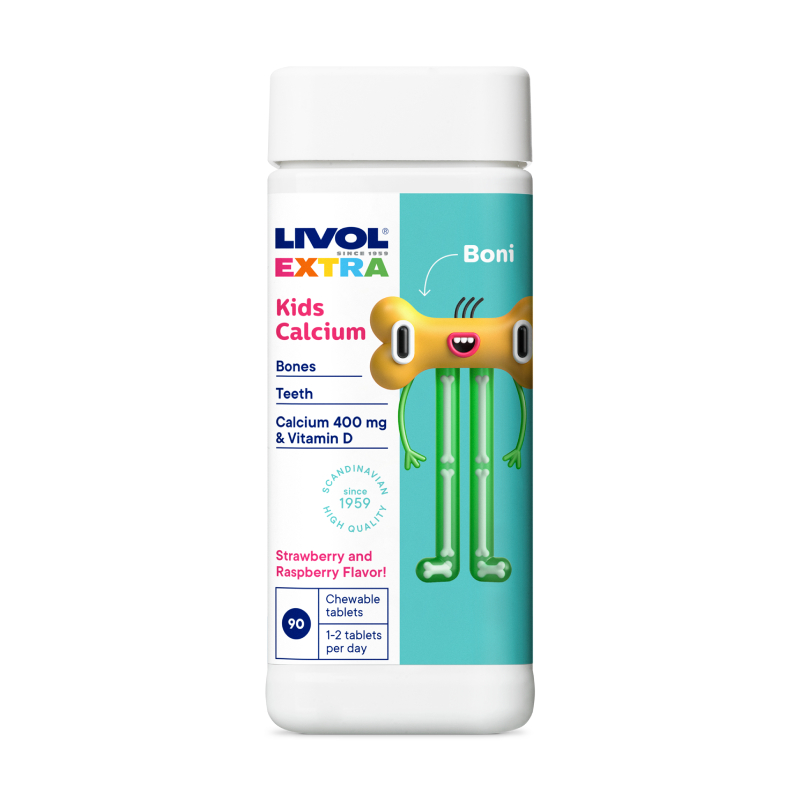 LIVOL EXTRA CALCIUM bērnu, 90 tabletes