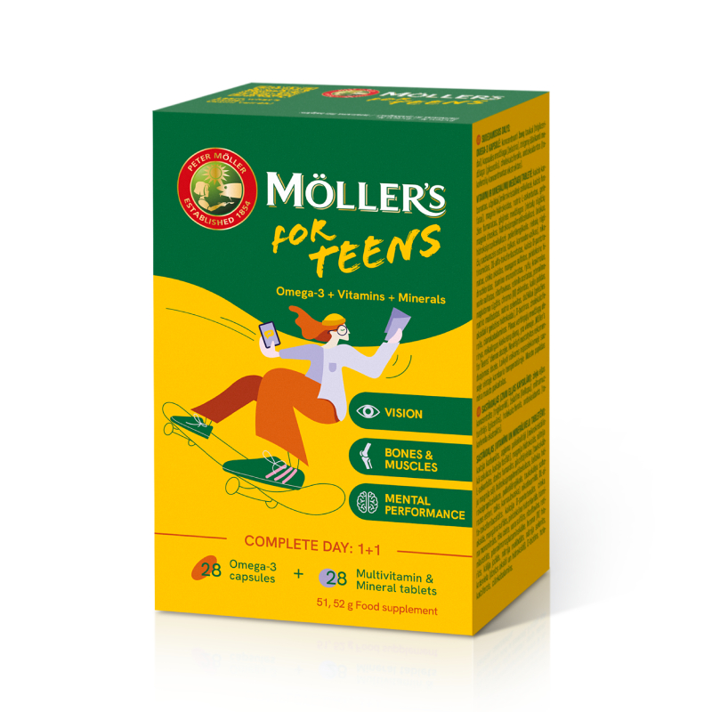 MOLLERS FOR TEENS, 56 kapsulas + tabletes
