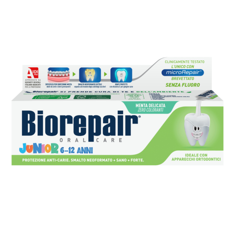 BIOREPAIR Junior (Mint, 6-12 gadi) zobu pasta, 75 ml