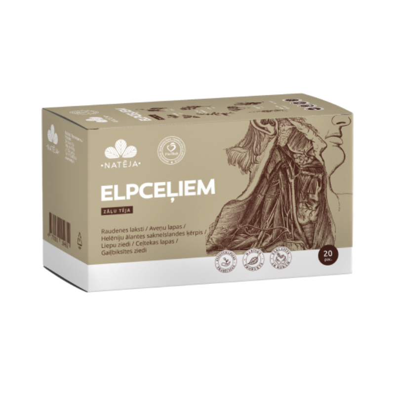 Natēja "Elpceļiem" tēja paciņās, 20 gb.