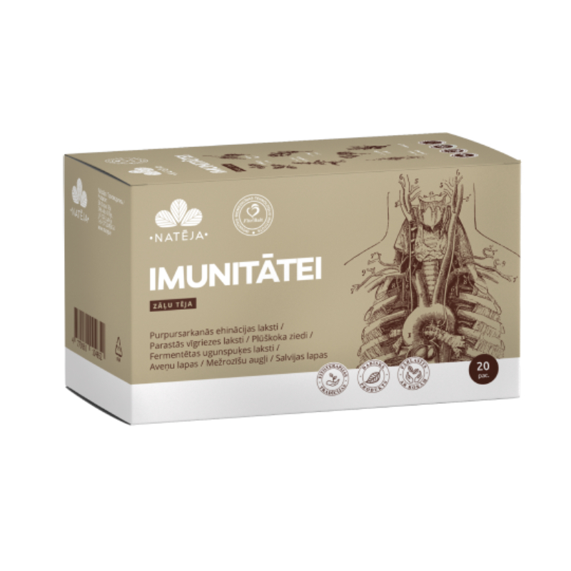 Natēja "Imunitātei" tēja paciņās, 20 gb.