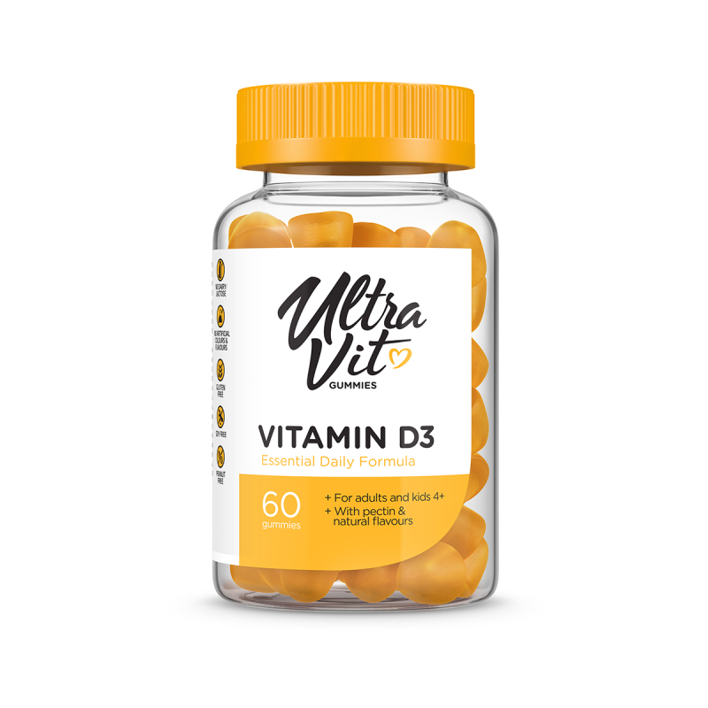 UltraVit Gummies Vitamin D3, 60 gb.