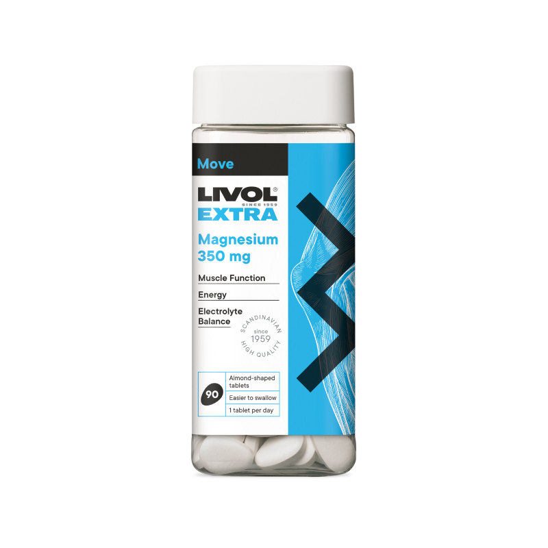 LIVOL EXTRA Magnesium 350 mg, 90 gb.