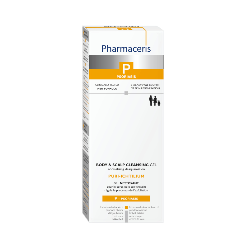Pharmaceris P Puri-Ichtilium attīrošs gels ķermenim un galvas ādai, 250 ml