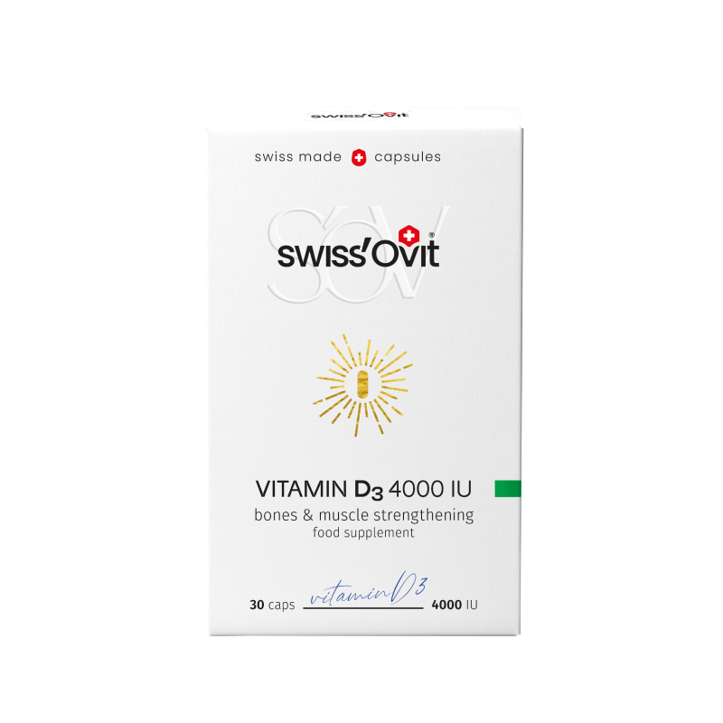 Swiss`Ovit Vitamin D3 4000IU, 30 kapsulas